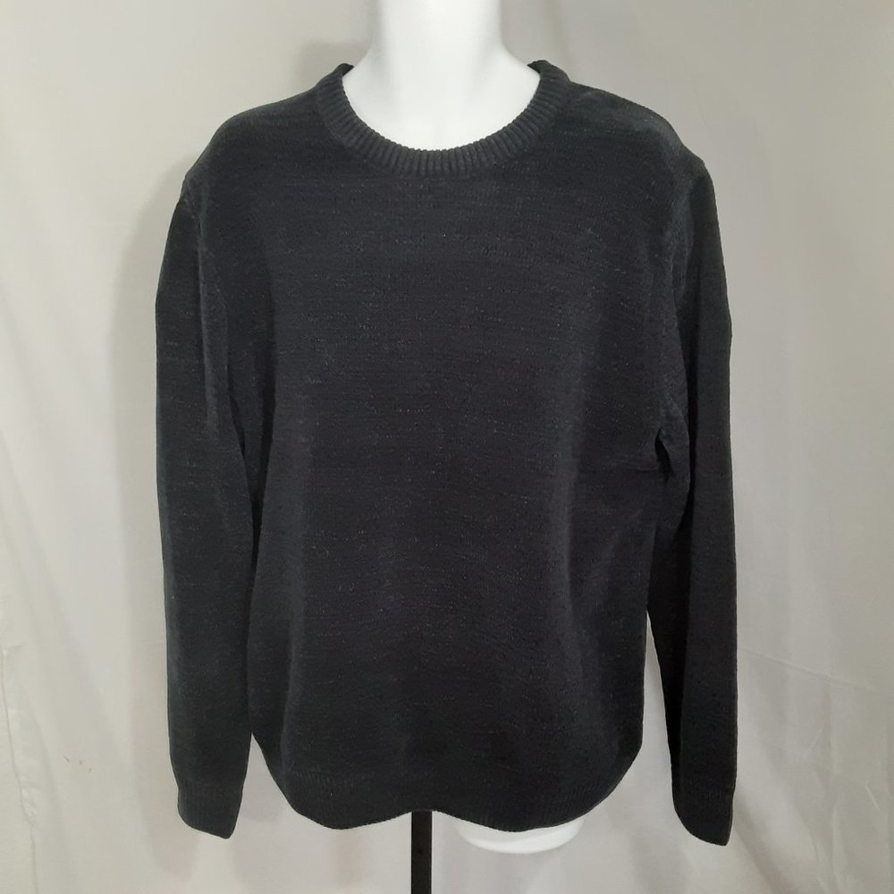 NWT Navy Blue XL Alan Flusser Classic Super Soft Sweater Long Sleeve Acrylic